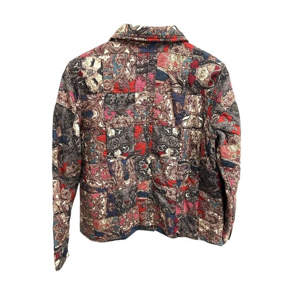 Kyla Seo LOLLI Anthropologie Multicolor Patchwork Button Up Jacket Pockets SZ S - Picture 2 of 9
